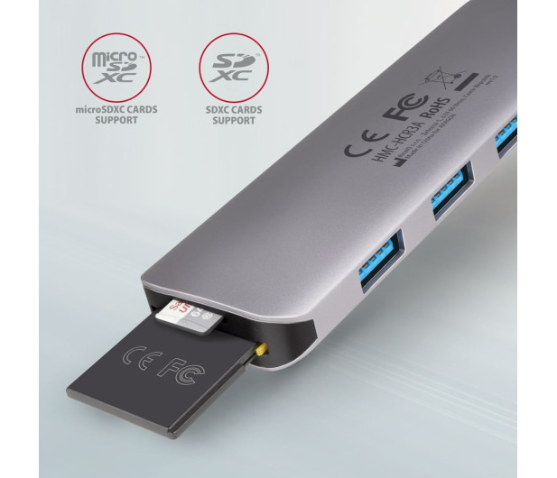 Axagon HMC-HCR3A SuperSpeed USB-C COMBO 5in1 hub - 1485461 - zdjęcie 7